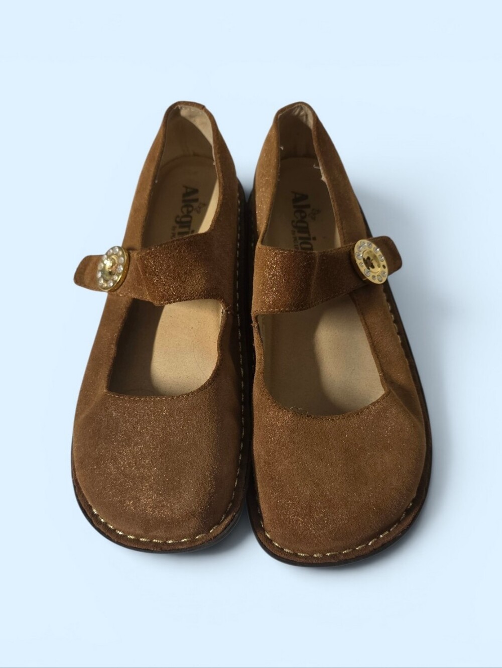 Alegria Paloma Shimmer Suede Mary Jane Rocker Shoes EU 41 US 10.5 11 PAL-205